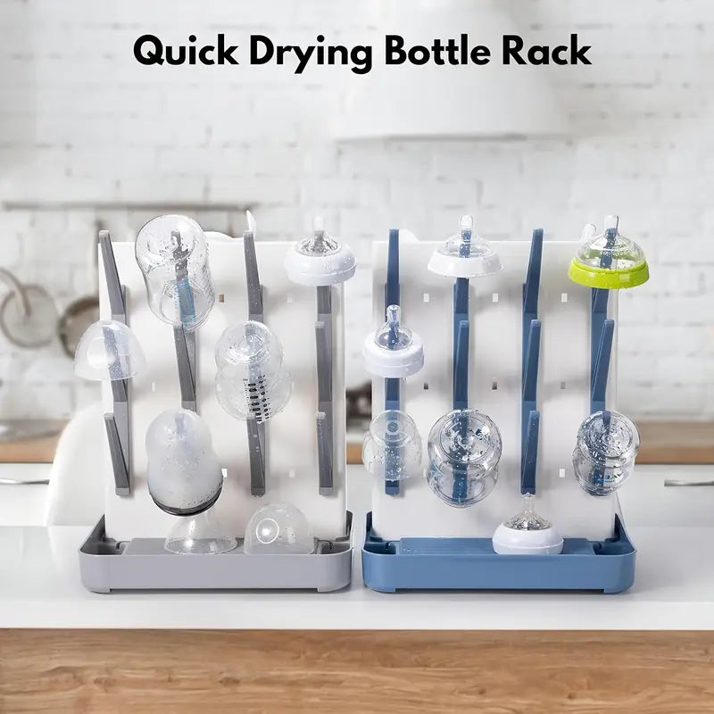 Baby 12 Bottle-Pacifiers-Brushes Drying Rack Durable PP Material